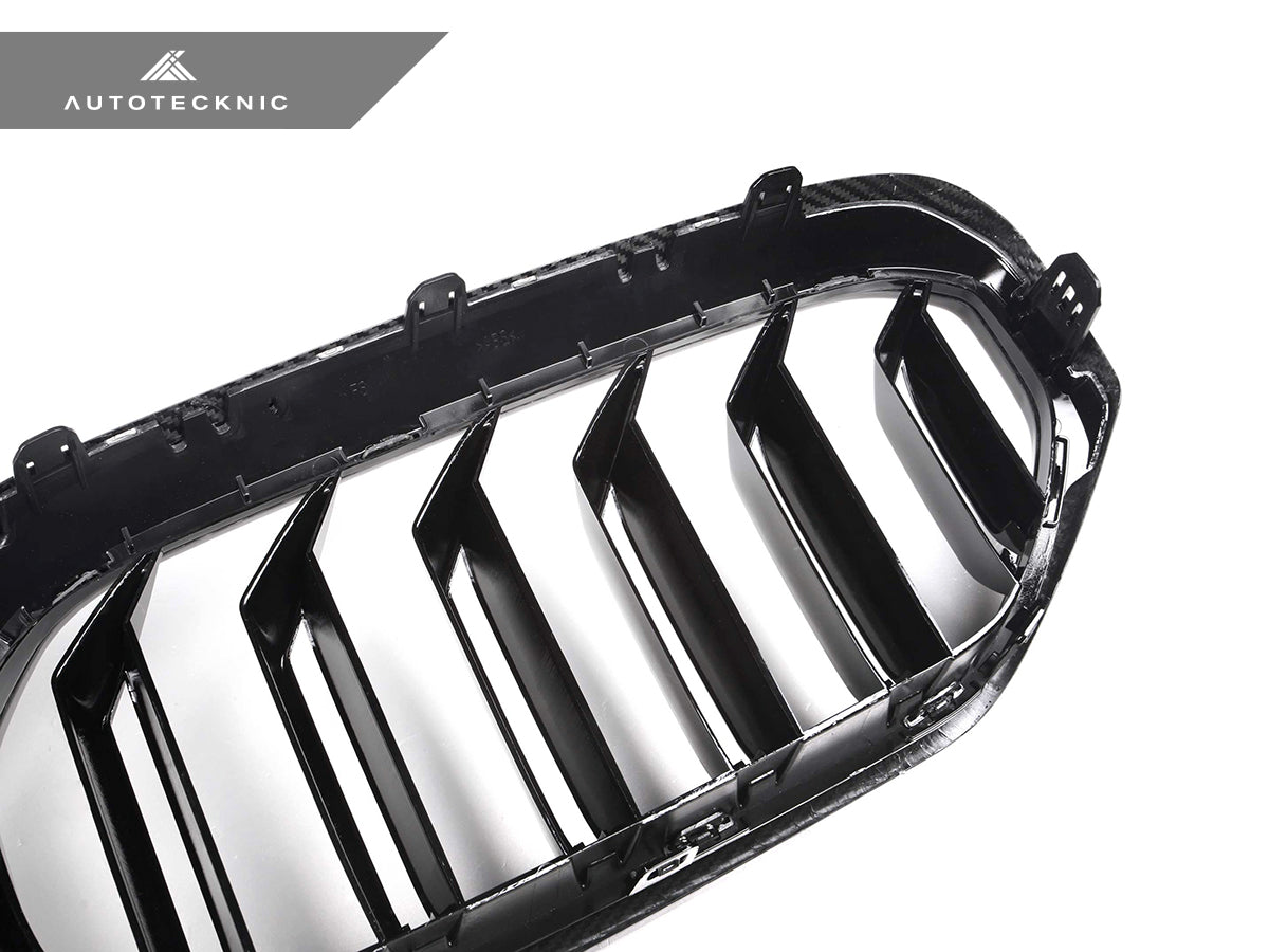 AutoTecknic Dry Carbon Fiber Dual-Slats Front Grilles - G30 5-Series LCI