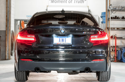 AWE Tuning BMW - F22 M235i / M240i Touring Edition Axle-Back Exhaust - Diamond Black Tips (102mm)