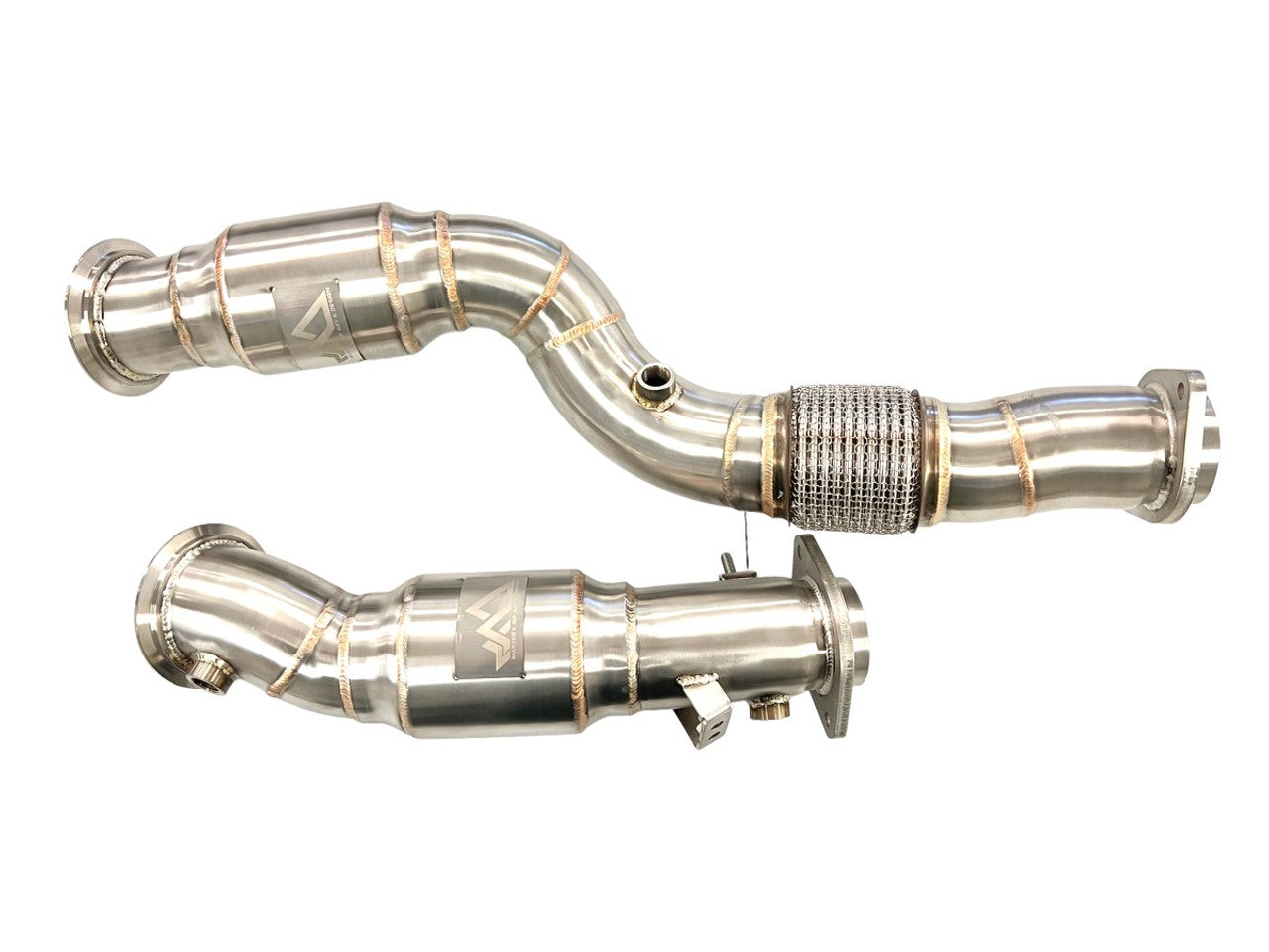 MAD - Resonated Downpipes w/ Flex Section || S58 (M4/M3/M2C)