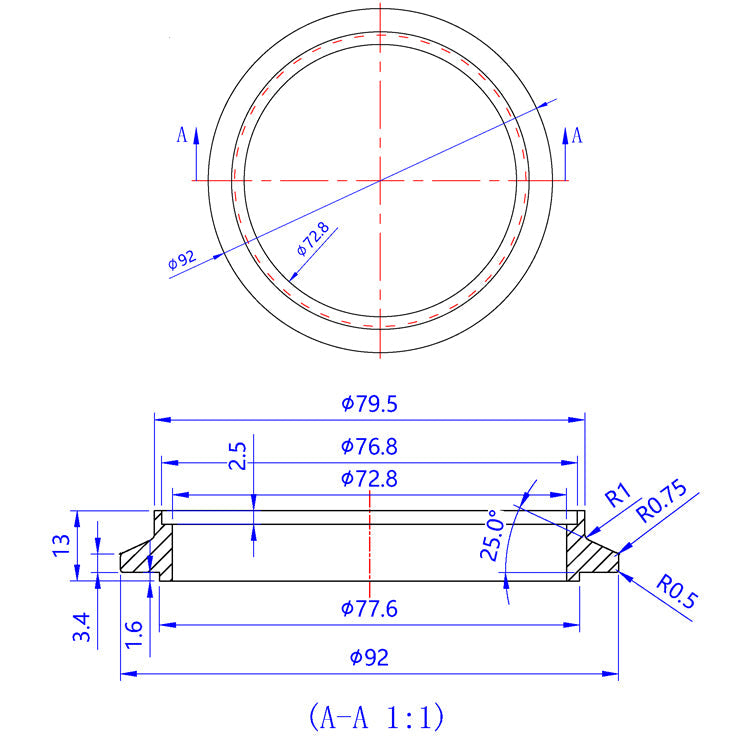 Turbo Outlet Flange - (PTE) Precision Turbo Medium Frame Turbo Housings - 304 Stainless