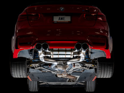 AWE - BMW F8X M3/M4 SwitchPath Catback Exhaust - Chrome Silver Tips