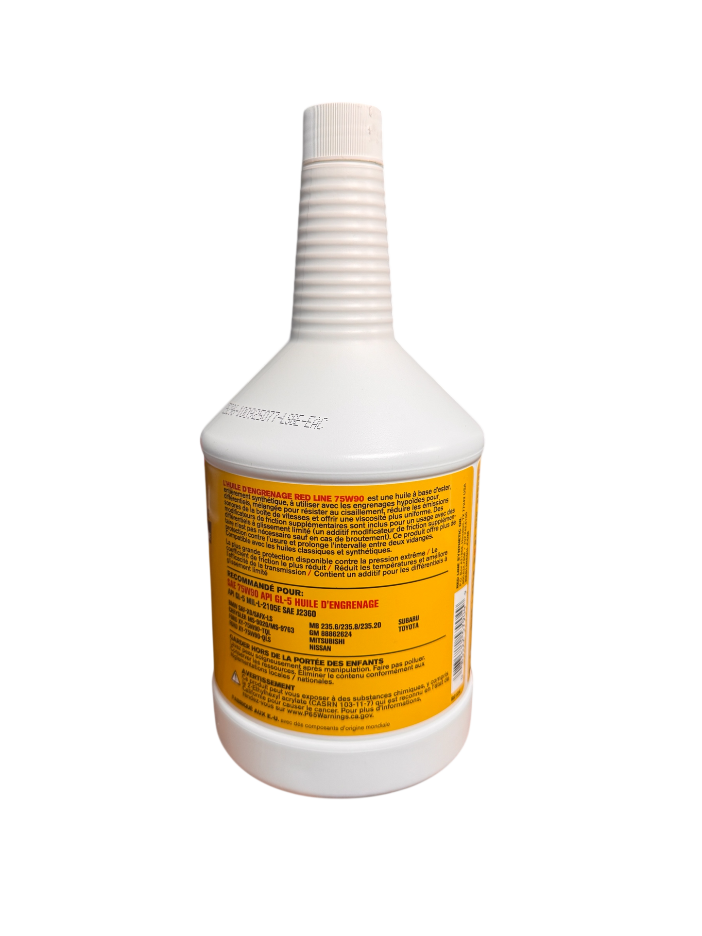 75W90 GL-5 Gear Oil - Red Line 57904