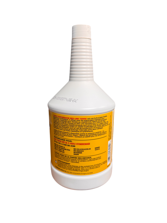 75W90 GL-5 Gear Oil - Red Line 57904