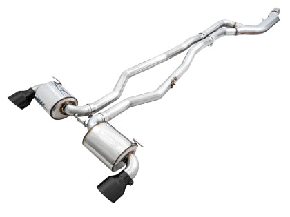 AWE - Toyota Supra A90 Non-Resonated Touring Edition Exhaust - 5in Diamond Black Tips