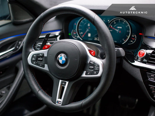 AutoTecknic Replacement Carbon Steering Wheel Top Cover - BMW F97 X3M | F98 X4M