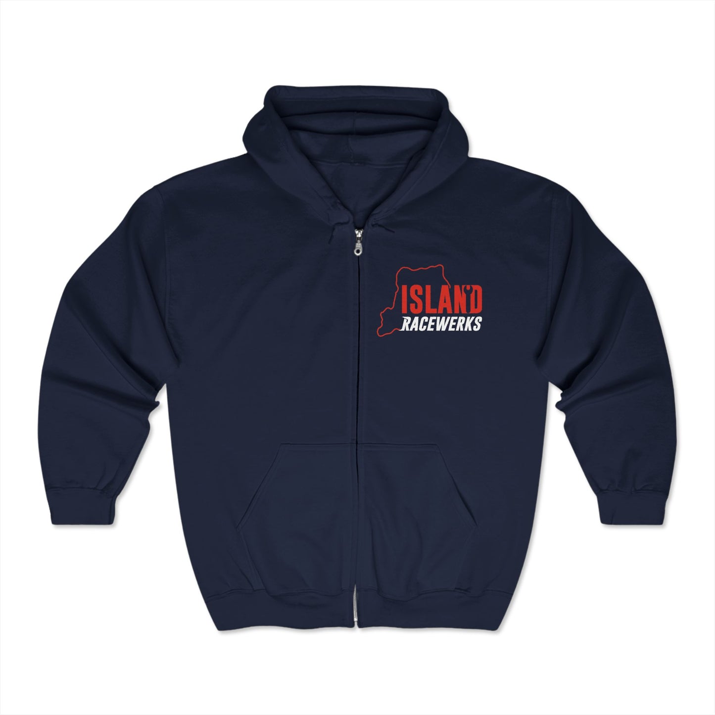 Printed Zip-Up Hoodie