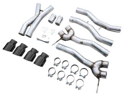 AWE - Track Edition Catback Exhaust for BMW G8X M3/M4 - Diamond Black Tips