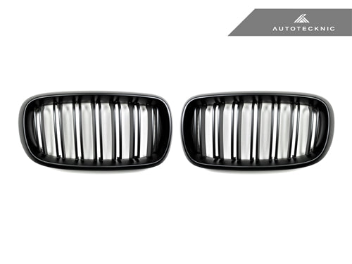 AutoTecknic Dual-Slats Stealth Black Front Grille Set - F15 X5 | F85 X5M & F16 X6 | F86 X6M