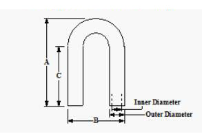 4.000" OD 14ga 180° Mandrel Bend - Polished OD - 6061 Aluminum - (6.000" CLR / 4.000" Legs)