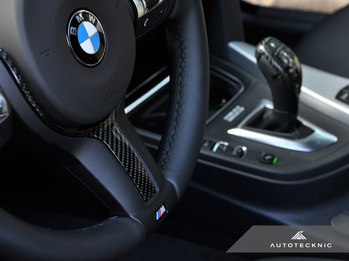 AutoTecknic Carbon Fiber M-Sport Steering Wheel Trim - F22 2-Series | F30 3-Series | F32 4-Series