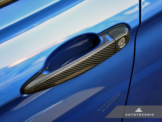 AutoTecknic Dry Carbon Fiber Door Handle Trims - BMW F30/ F31/ F34 3-Series