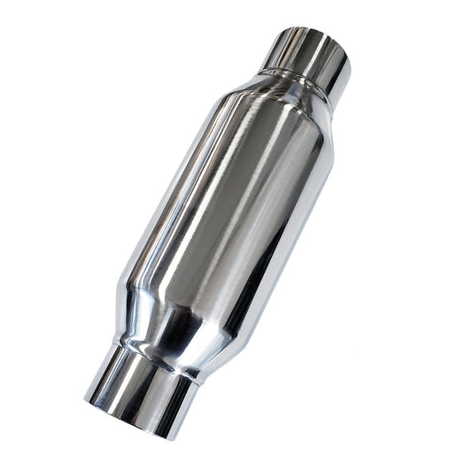 Bottle Style Resonator - 2.250" Inlet/Outlet x 12" Long - 304 Stainless