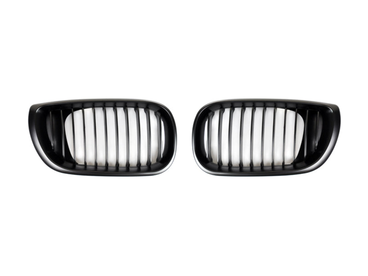 AutoTecknic Glazing Black Front Grille Set - BMW E46 3-Series LCI Sedan (2002-2005)