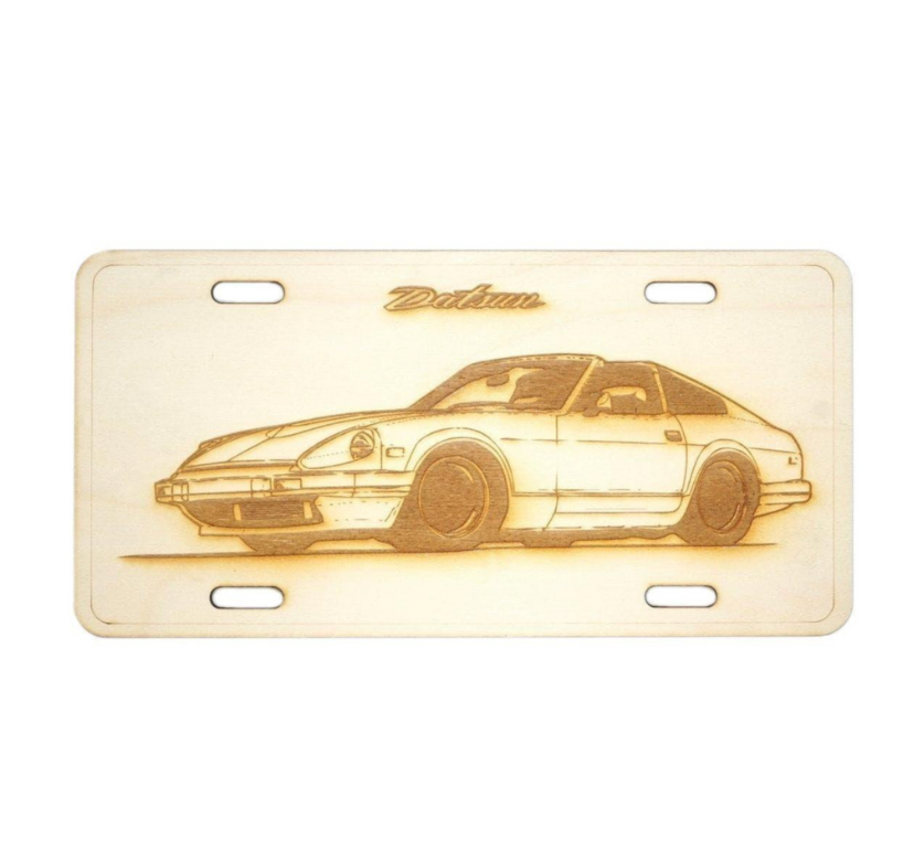 ZSPEC Datsun 280zx S130 Turbo Modified License Plate, Birch, Ornamental