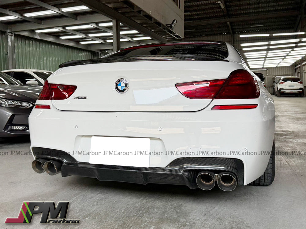 V Style Carbon Fiber Trunk Spoiler Fits For 2012-2018 BMW F06 6-Series Gran Coupe Only