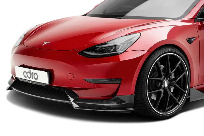 Adro - Premium Prepreg Carbon Fiber Front Lip || Model 3