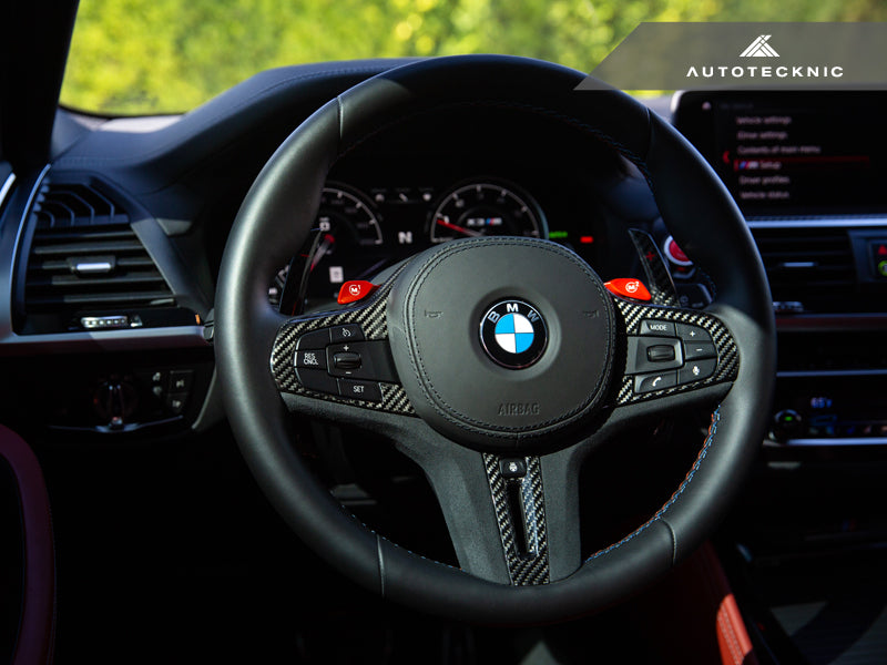 AutoTecknic Carbon Alcantara Steering Wheel Trim - G11/ G12 7-Series