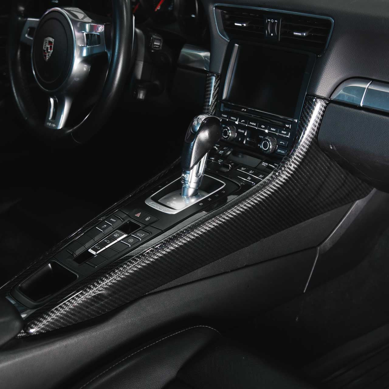 Rennline - Carbon Fiber Center Console Panels || 991/981/718