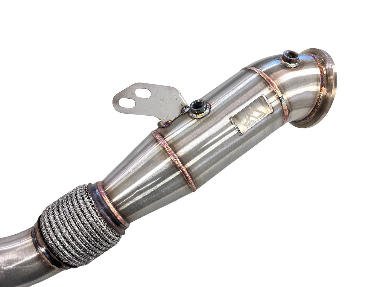 MAD - B58 4.5" Catted Downpipe W/ Bracket BMW F, G Chassis & Supra