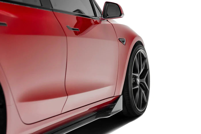 Adro - Premium Prepreg Carbon Fiber Side Skirts || Model 3