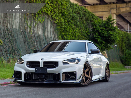 AutoTecknic Dry Carbon Podium Front Bumper Lower Vent Set - BMW G87 M2
