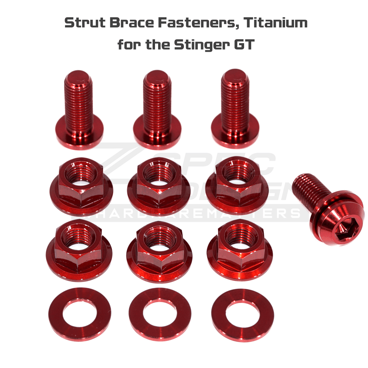 ZSPEC Stage-3 Dress Up BoltsĀ® Fastener Kit for '18+ Stinger GT, Titanium & Billet