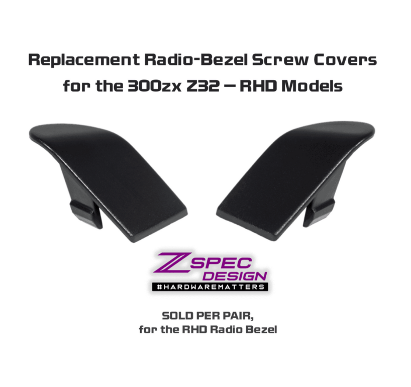 ZSPEC RHD Radio Bezel Top Screw Covers for '90-96 Nissan 300zx Z32, Left & Right Pair