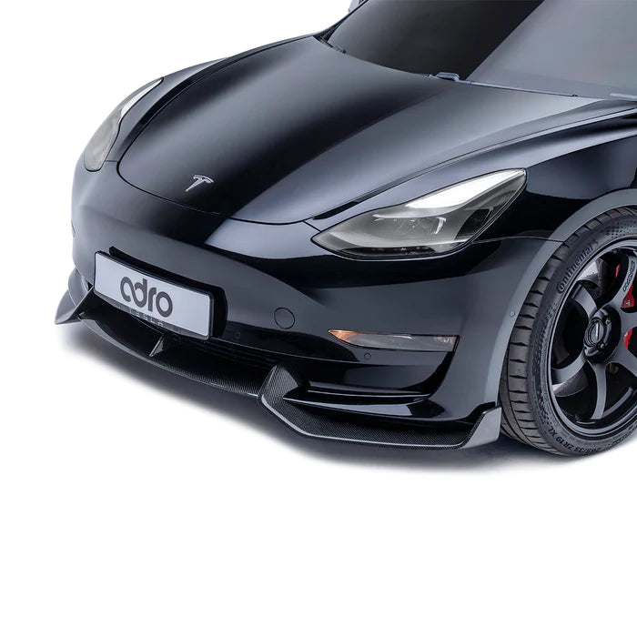 Adro - Carbon Fiber Front Lip || Model 3
