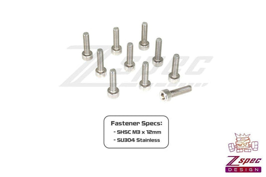 ZSPEC M3-0.5x12mm Fasteners, SHSC, Stainless SUS304, 10-Pack