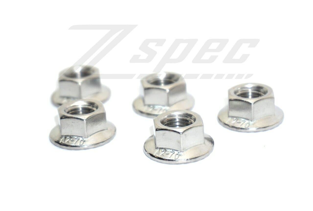 ZSPEC M8-1.25 Metric Flare Nuts, SUS304 Stainless Steel, 10-Pack