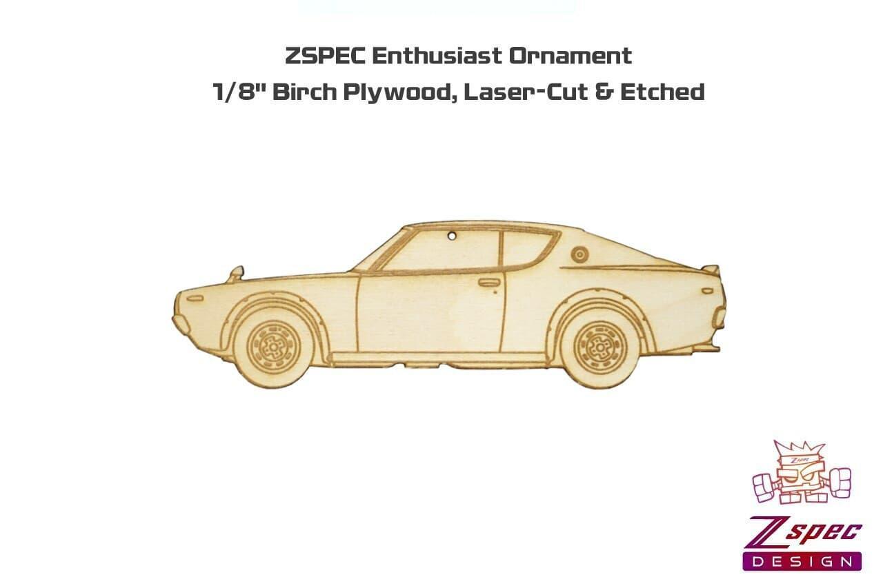 ZSPEC Laser-Engraved Wood Ornament, Style: Nissan KPGC110 GTR, Birch