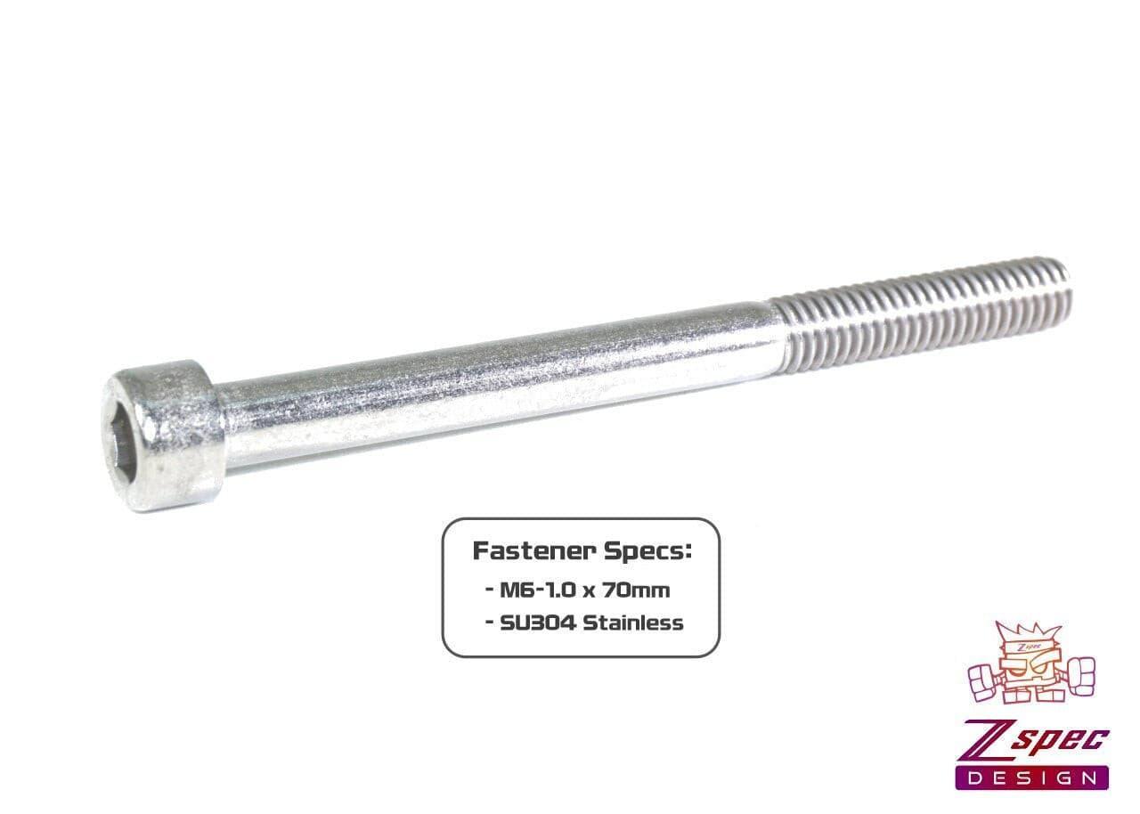 ZSPEC M6-1.0x70mm Socket-Cap SHSC Fasteners, Stainless, 10-Pack