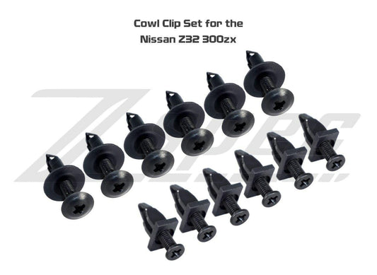 ZSPEC OEM-Style Cowl/Scuttle Panel Plastic Clip Set for '90-96 Nissan 300zx Z32