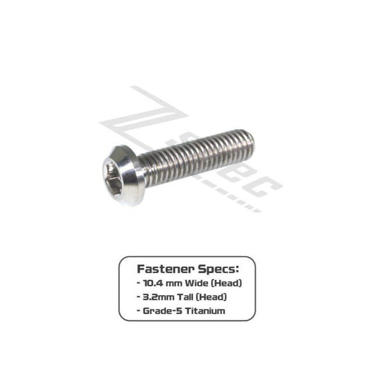 ZSPEC M6-1.0x24mm Dress Up BoltĀ® Fastener, Angled Head, Titanium Grade-5, Per Each