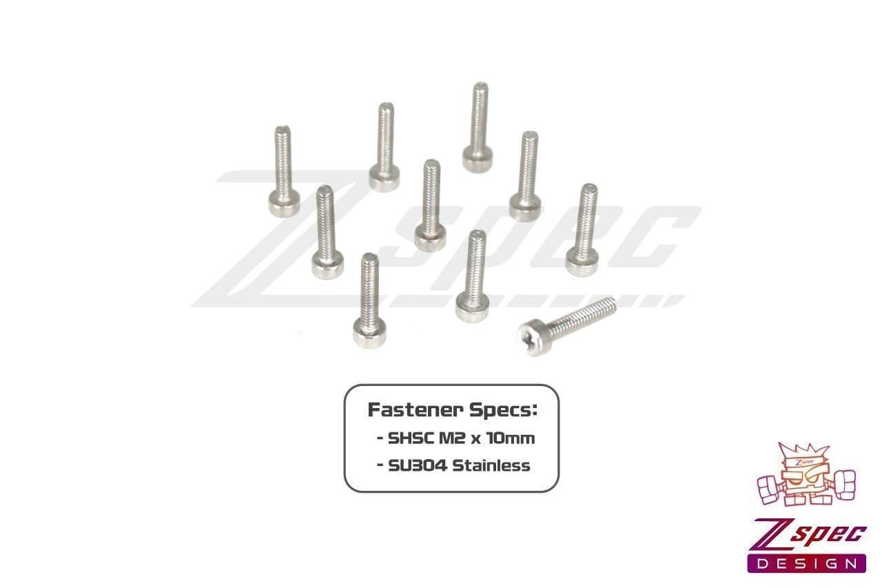 ZSPEC M2-0.4x10mm Fasteners, SHSC, Stainless SUS304, 10-Pack