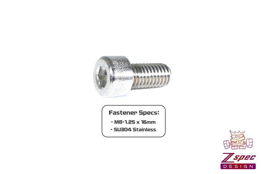 ZSPEC M8-1.25x16mm Socket-Cap SHSC Fasteners, Stainless, 10-Pack