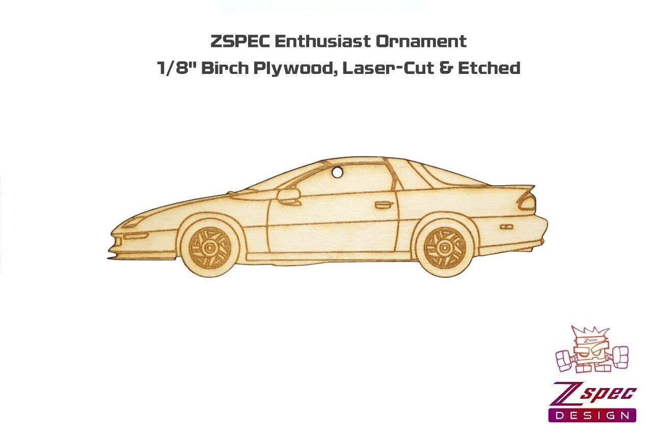 ZSPEC Laser-Engraved Wood Ornament, Style: Camaro Z28, Birch, ~5"