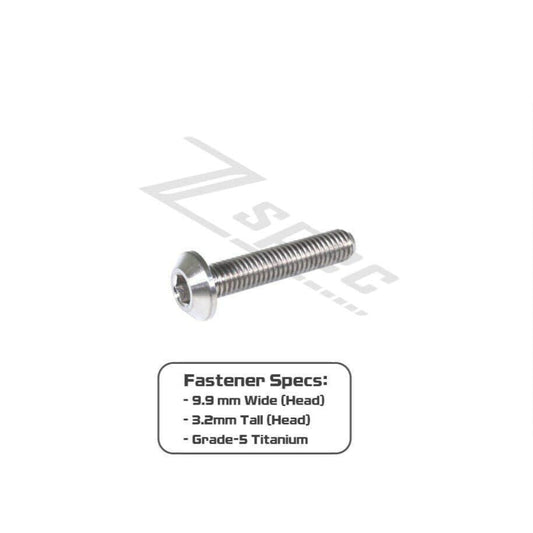 ZSPEC M5-0.8x25mm Dress Up BoltĀ® Fastener, Angled Head, Titanium Grade-5, Per Each