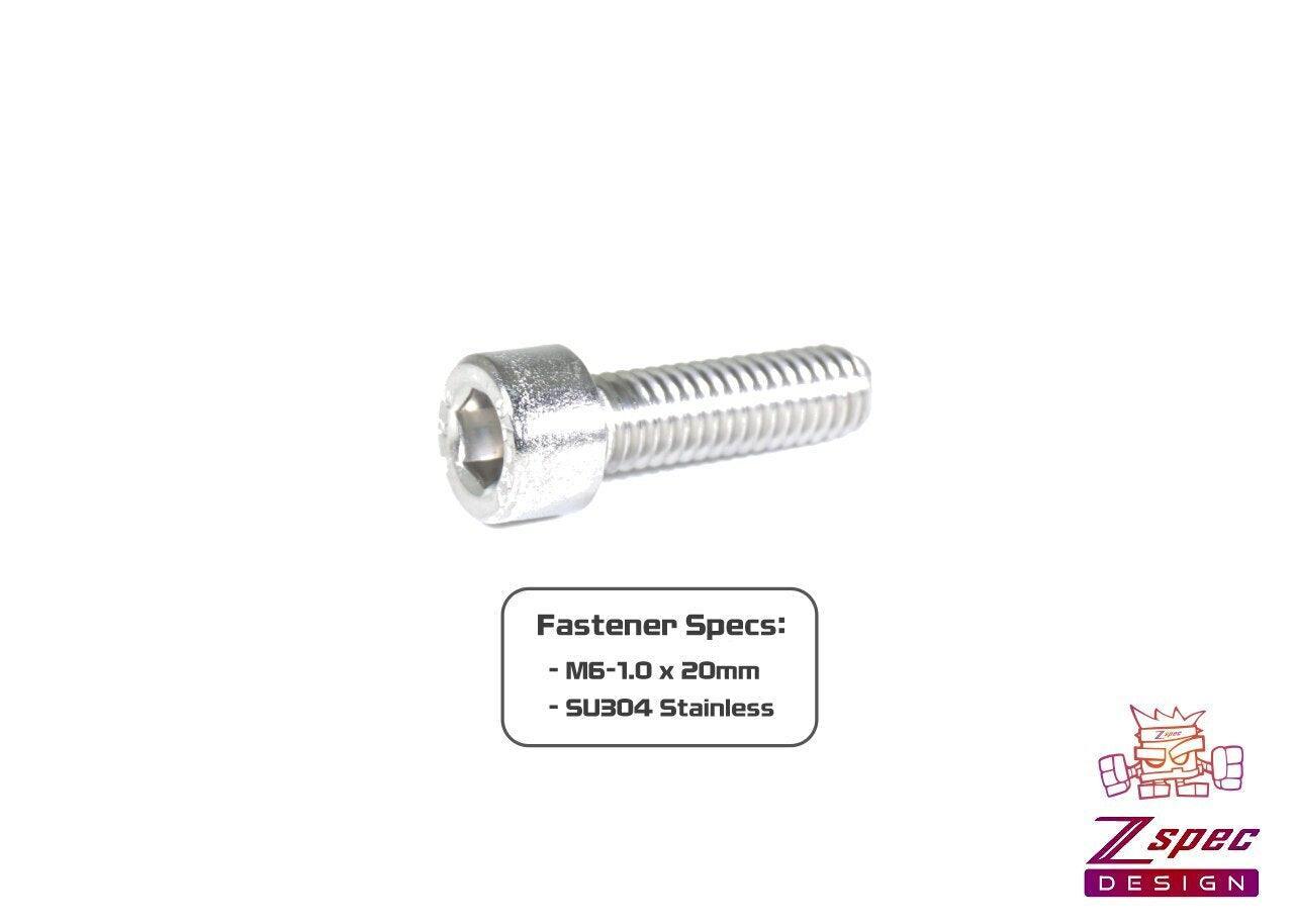 ZSPEC M6-1.0x20mm Socket-Head SHSC Fasteners, SUS304 Stainless, 10-Pack