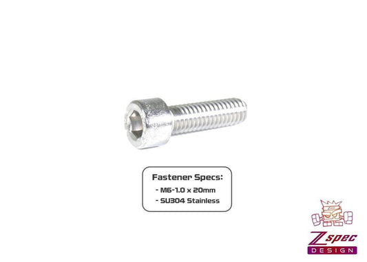 ZSPEC M6-1.0x20mm Socket-Head SHSC Fasteners, SUS304 Stainless, 10-Pack
