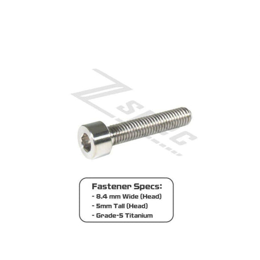 ZSPEC M5-0.8x25mm SHSC Fastener/Bolt, Socket Cap, Titanium Grade-5, Per Each