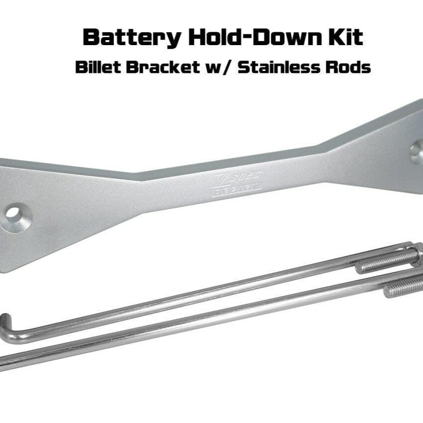 ZSPEC Battery Hold Down/Bracket, Billet Bracket w/ Stainless Hardware