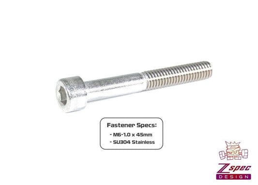 ZSPEC M6-1.0x45mm Socket-Cap SHSC Fasteners, SUS304 Stainless, 10-Pack