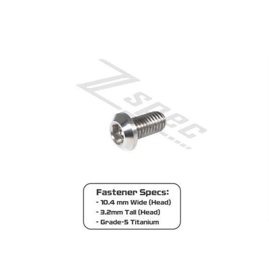 ZSPEC M6-1.0x12mm Dress Up BoltĀ® Fastener, Angled Head, Titanium Grade-5, Per Each