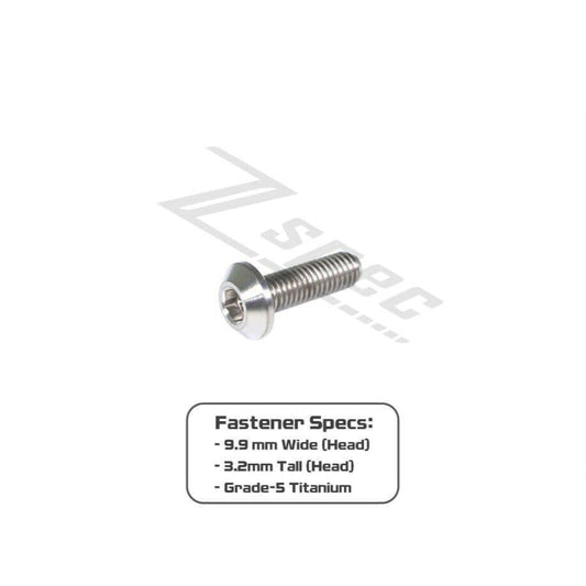 ZSPEC M5-0.8x16mm Dress Up BoltĀ® Fastener, Angled Head, Titanium Grade-5, Per Each