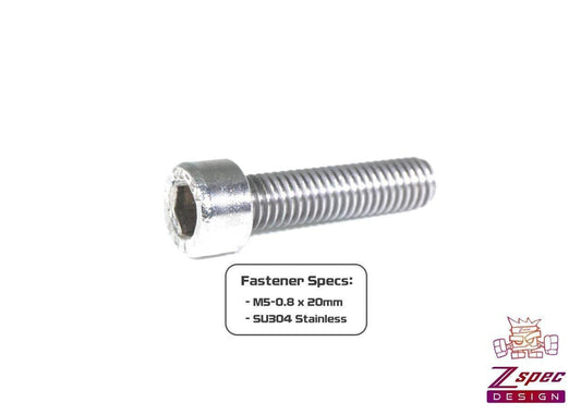 ZSPEC M5-0.8x20mm Fasteners, Socket-Cap SHSC, Stainless, 10-Pack