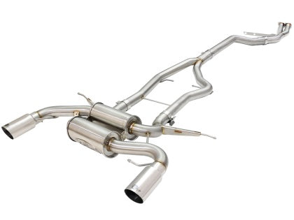 aFe - MACH Force XP SS-304 Polish Tip 3.0in-2.5in Diameter Cat Back Exhaust 11-13 BMW 335i (E90/E92)