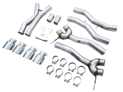 AWE - Track Edition Catback Exhaust for BMW G8X M3/M4 - Chrome Silver Tips