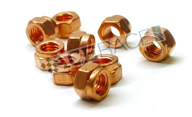 Hex Lock Nut - M10-1.50 - Copper Plate Grade 8.8 Steel
