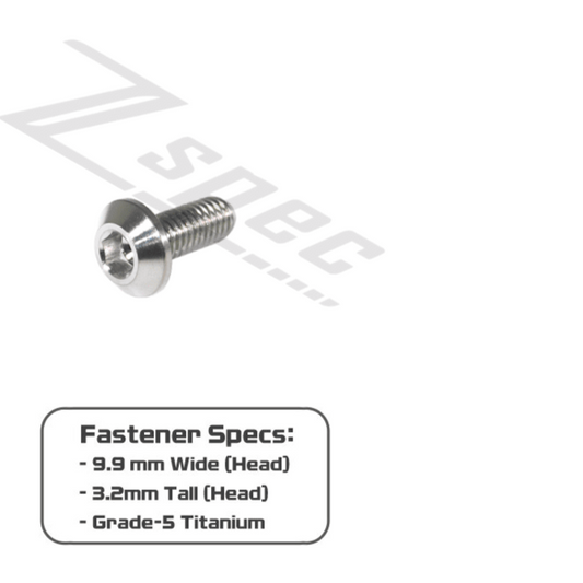 ZSPEC M5-0.8x12mm Dress Up BoltĀ® Fastener, Angled Head, Titanium Grade-5, Per Each